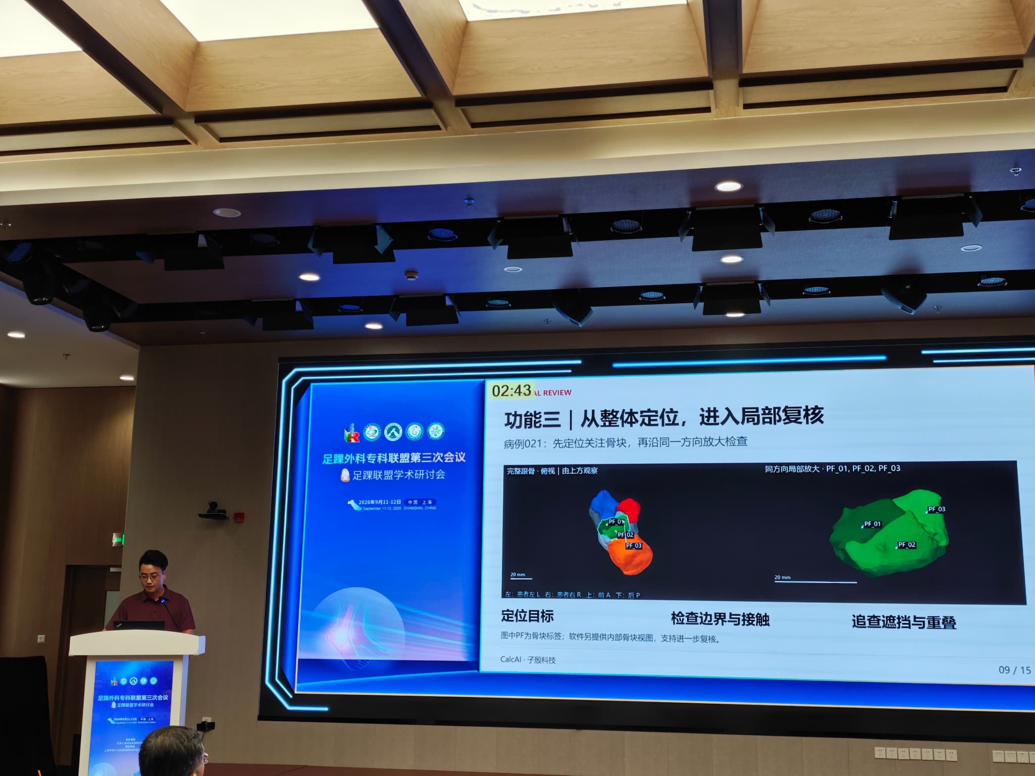 已公开的CalcAI研究版三维骨块与局部复核展示